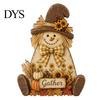 Handmade Carved Wood Figures Wooden Autumn Figurine for Thanksgiving And Halloween Decor, Retro Fall Reading Character Ornaments Table Decor