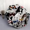 1pc Dogs Automatic Opening/Closing Folding Umbrella with 8 Ribs, Plastic Handle, Windproof Portable Sunshade Umbrella Birthday and Holiday gifts 095