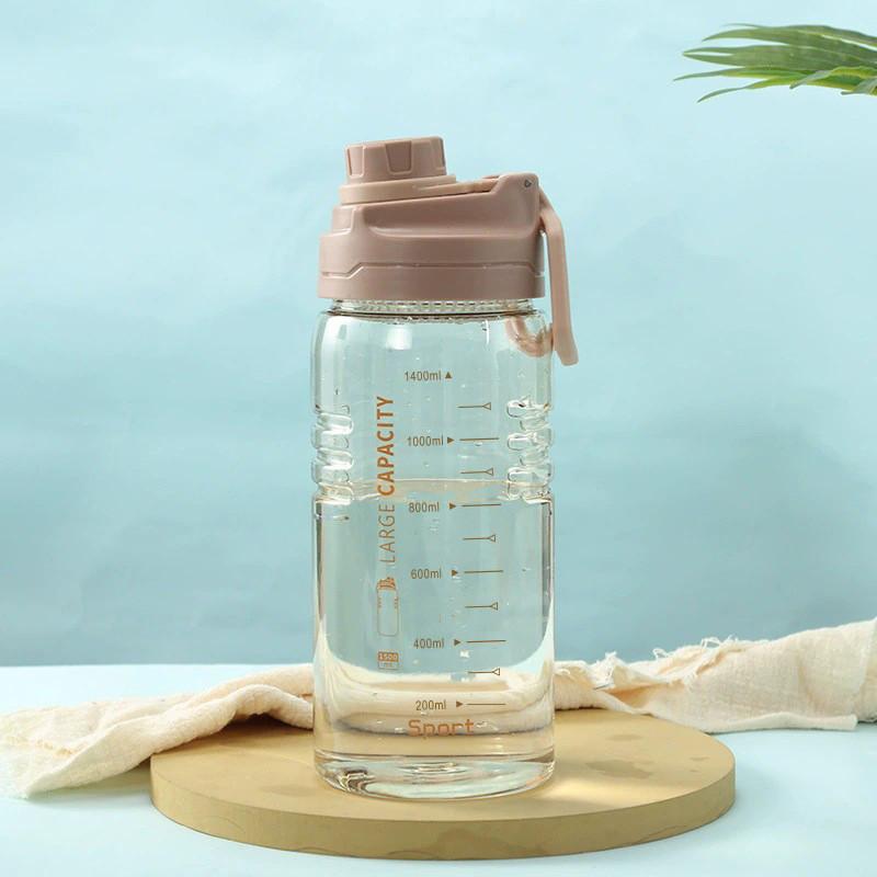 Transparent Sports Plastic Cup Large Capacity Heat Resistant Portable Fitness