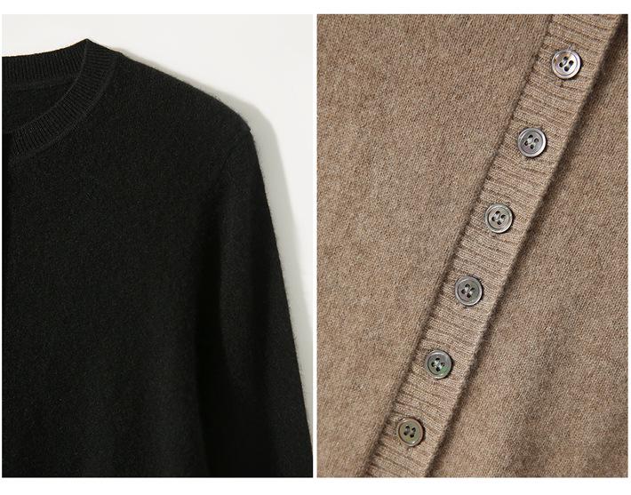 2024 Autumn Women's Round Neck Buttoned Knit Cardigan: European & American Style