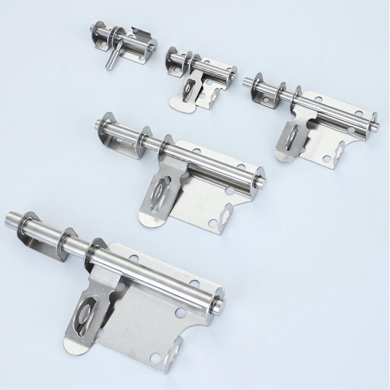 1 Set Solid Sliding Bolts Latch Hasp Stainless Steel Door Latch Home Hardware Gate Safety Toilet Door Lock