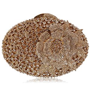 WHTUOHENG Diamantblume Damen Abend-Clutch Damen Blau/Rot Strass-Blumen Tasche Luxus Kristallstein Handtasche Abend-Clutches