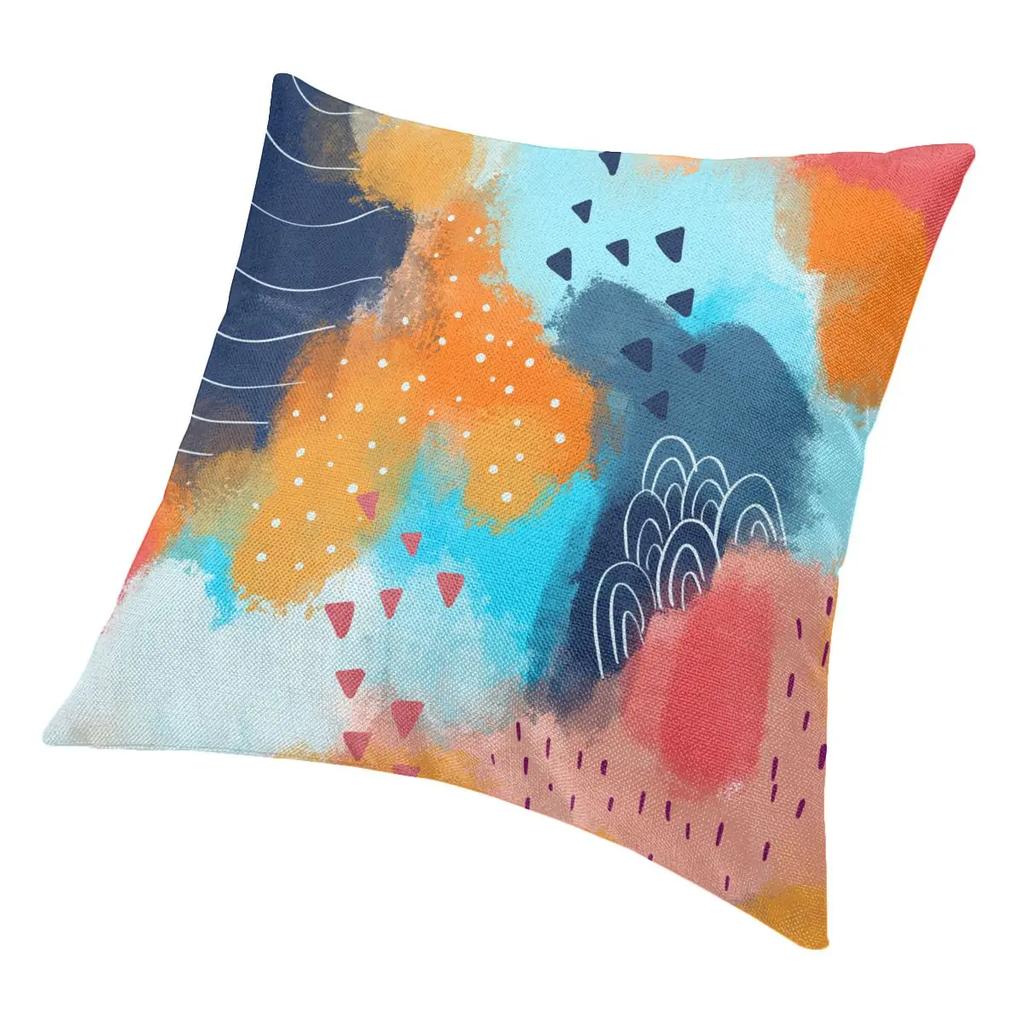 Abstract Colorful Plants Pillowcase Soft Polyester Cushion Cover Decorations Pillow Case Cover Chair Square X