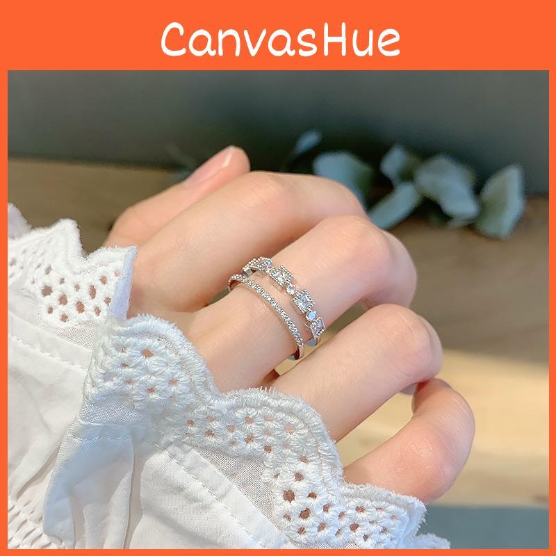 Schicker 925er Silber Ins Mode Retro Verstellbarer Ring Für Frauen Perfektes Geschenk Für Feiertage