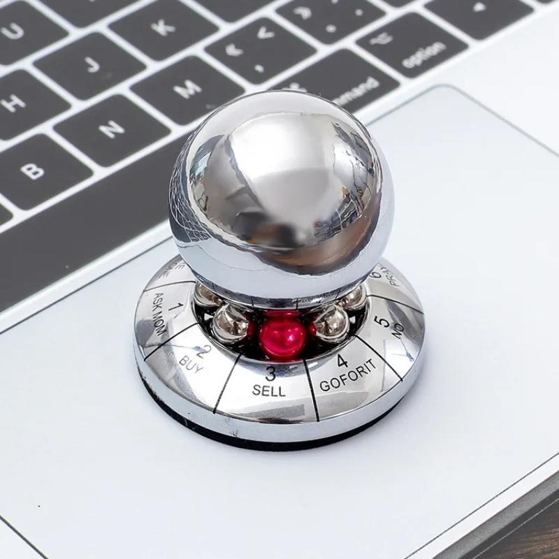 Fate Prediction Decision Ball Creative Trick Toys Novelty Office Decompressor Ball Birthday Gift Zinc Alloy Lucky Ball Rotating