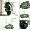 Monstera Leaf Coaster: Creative Table Centerpiece with Simulated Green Potted Plant Leaves