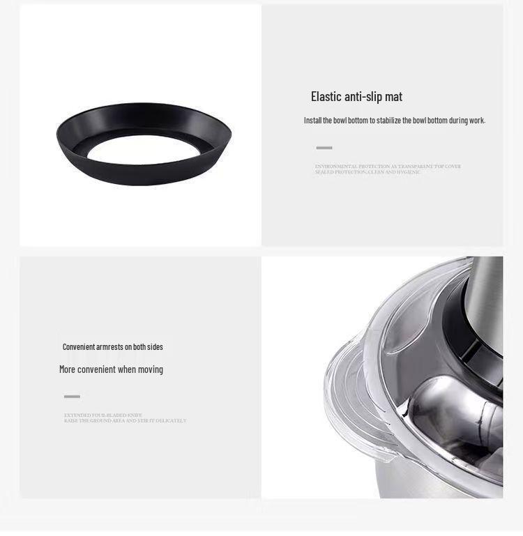 Electric Stainless Steel Multi-function Meat Grinder & Food Processor: Garlic Paste, Chili, Chopped Vegetables