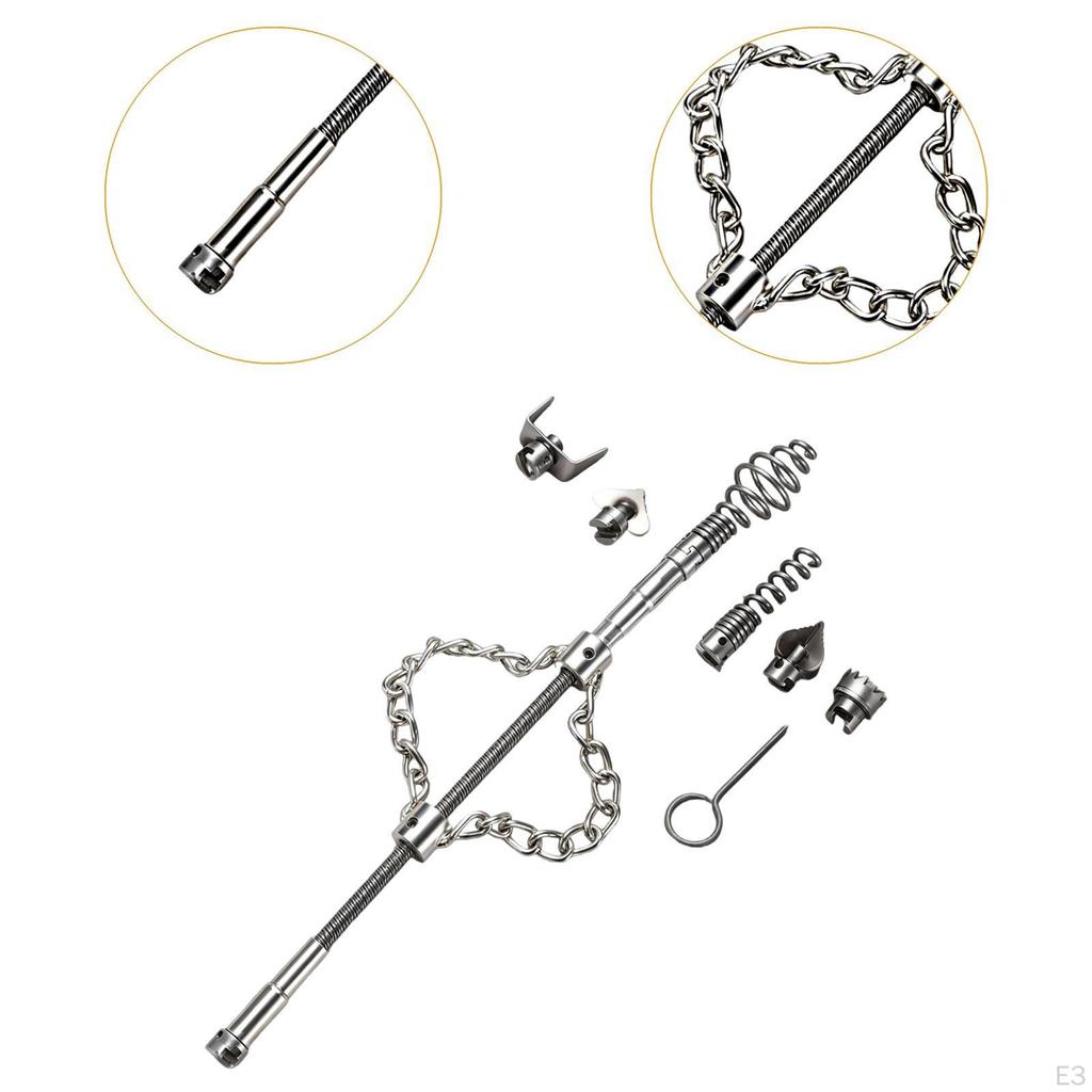 Accessory Household Flexible Replacement Sturdy Cleaning Tool for Shower Sink Toilet Sewer Kitchen
