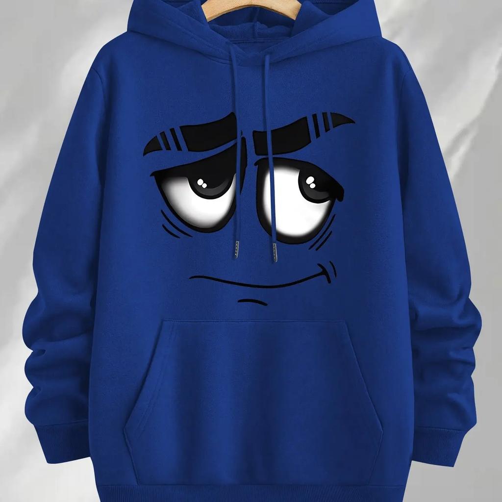 New Autumn/winter Men's and Women's Hoodies, Featuring Cool and Stylish Face Prints, Perfect for Everyday Casual Wear and Fashion.