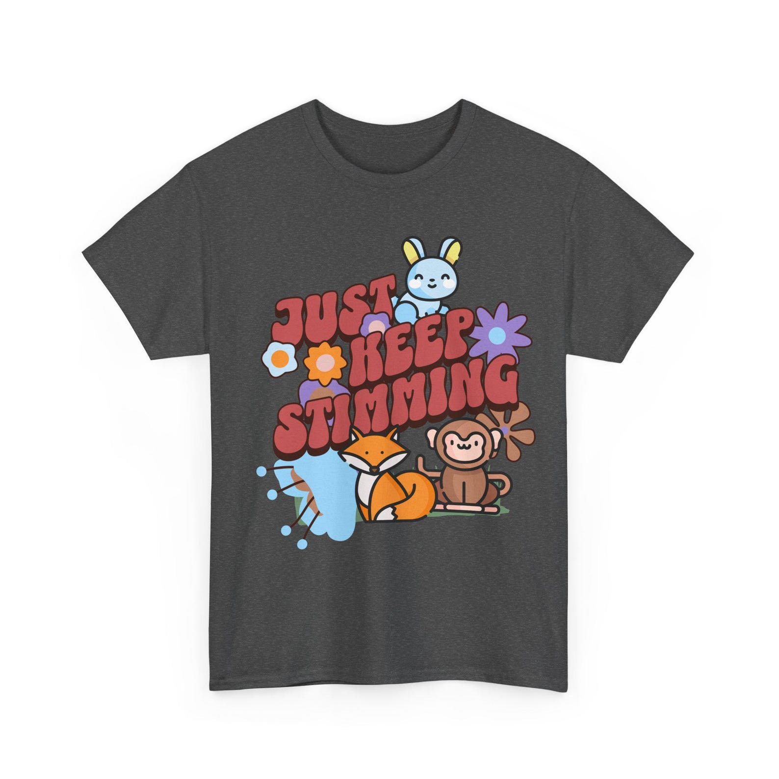 Neurodiverse Stimming Unisex Shirt, Cute Pastel Animal Tee, Sensory Processing Disorder Top, Autism Awareness Gift, Neurodiversity Apparel 2XL