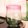 Flowers Vertical Goblet High Value Pink Blue Gradient Champagne Cup Red Wine Glass Dessert Cold Water Cocktail Glass Cup