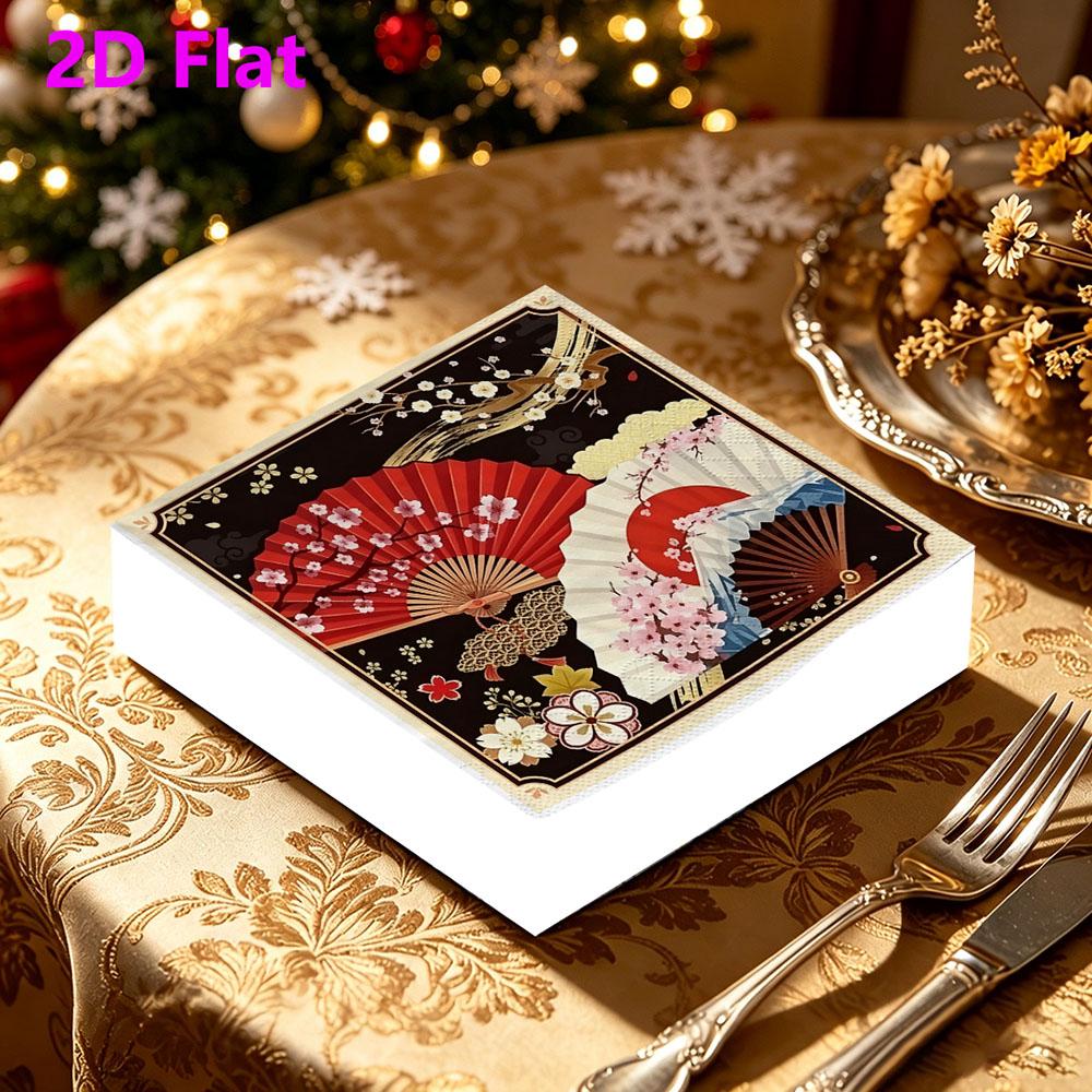 20pcs Disposable Napkins with Christmas Fruit Pattern Print for Wedding,Parties,and Daily Use for Thanksgiving Fall Christmas Table Decoration