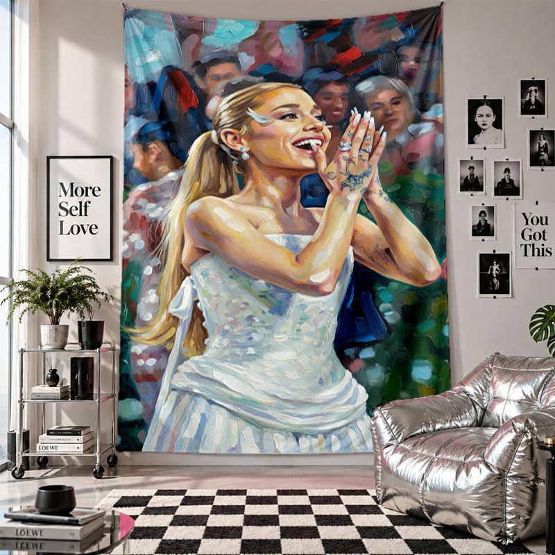 Wandteppich Ariana Grande Kunst Hängendes Tuch Dekorative Hintergrundabdeckung zur Raumdekoration