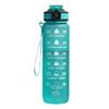 1000ml Wasserbecher Lebensmittelqualität Auslaufsicher Große Kapazität mit Zeitmarkierung Trageband-Design Staubdicht Motivierende Sport-Wasserflasche mit Strohhalm Büro