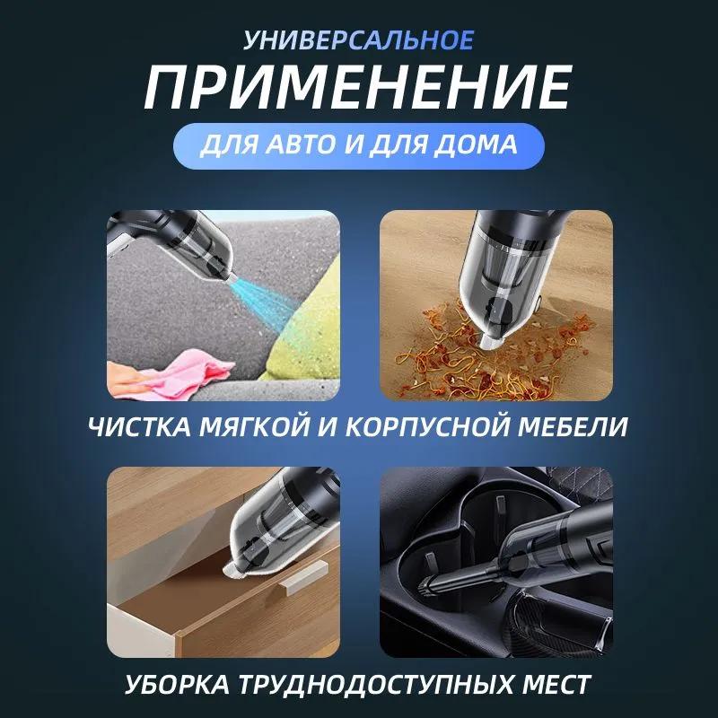 A vacuum cleaner for a wireless powerful / manual portable mini vacuum cleaner for a car, at home, kitchen and office.