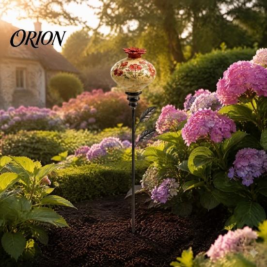 Rustic Floral Nectar Feeder Hummingbird Garden Stake, Vintage Resin Flower Decorative Feeder, Wild Style Bird for Yard Backyard Hummingbirds