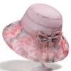 Eleganti Cappelli a Tesa Larga Floreali da Donna, Cappello a Secchiello Leggero e Traspirante per Primavera/Estate, Cappello da Pesca con Tesa Larga e Protezione UV con Dettaglio Floreale