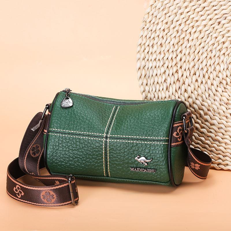 Women's Bag, European and American Retro Soft Leather Broadband Pillow Bag, Casual and Fashionable Commuting Shoulder Crossbody Bag
