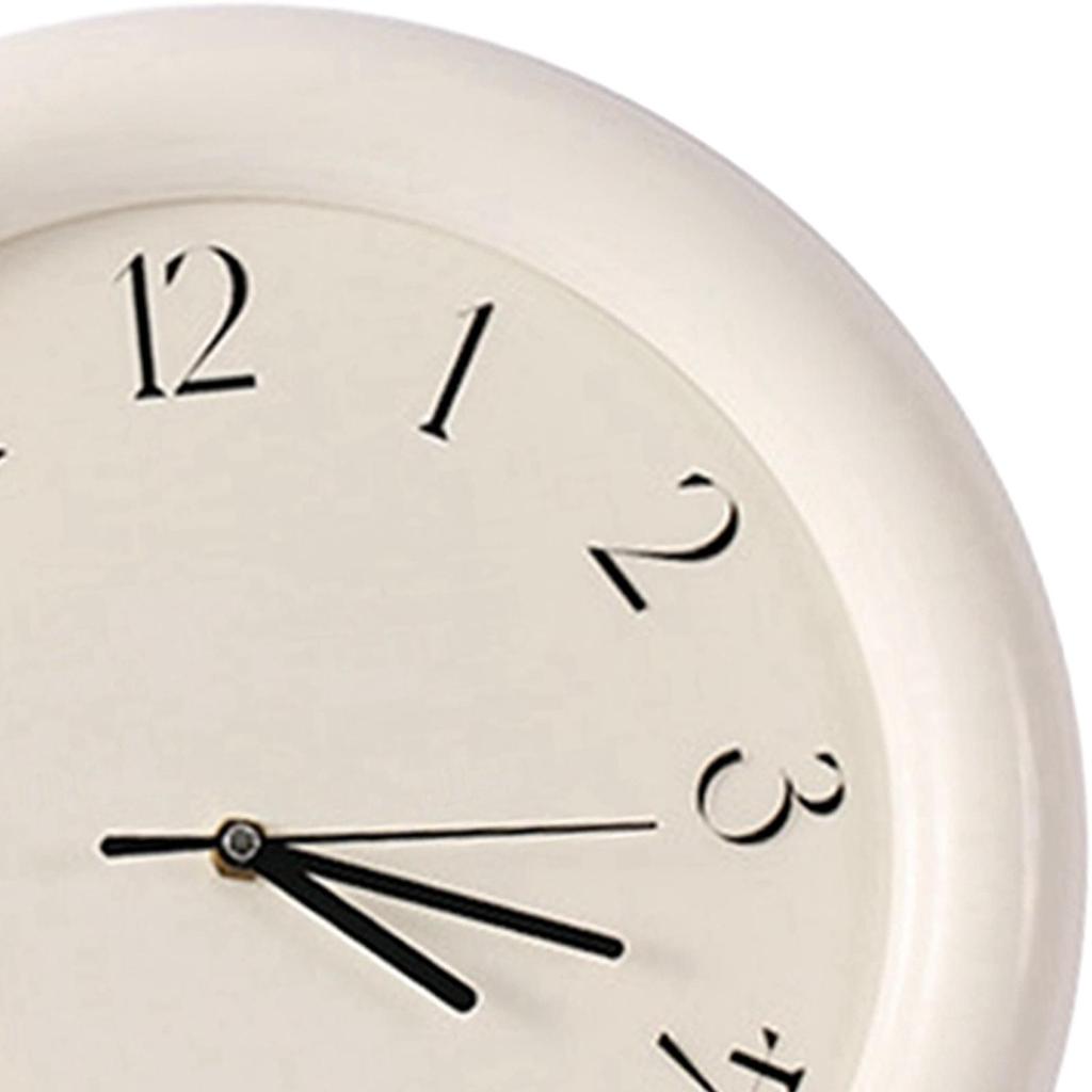 Wall Clock Non Ticking Rustic Modern Decorative Clock Round Time Clock Small Clock for Bathroom Office Bedroom Study Home