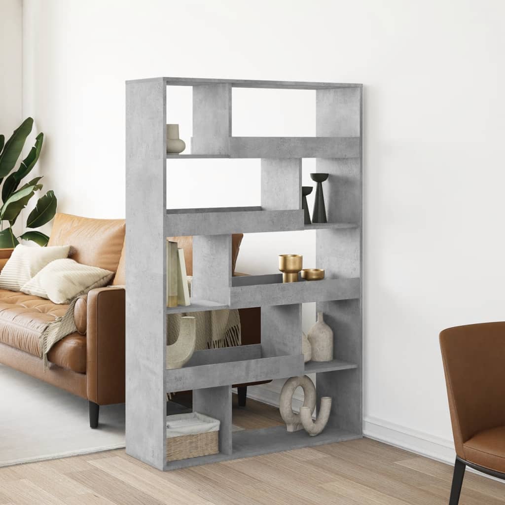Room Divider Concrete Grey 100 x 33 x 156.5 cm Wood Based Material
