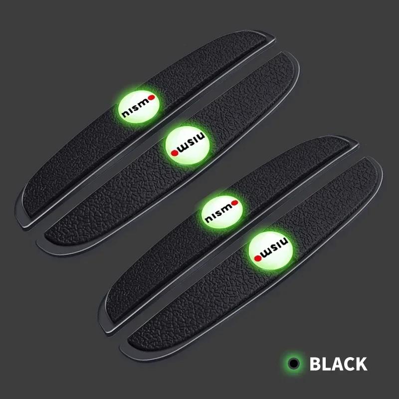 

4pcs Rubber Luminous Bumper Strip Car Door Anti-Collision Emblem Sticker For Nissan Nismo Tiida Teana GTR Juke Versa Almera