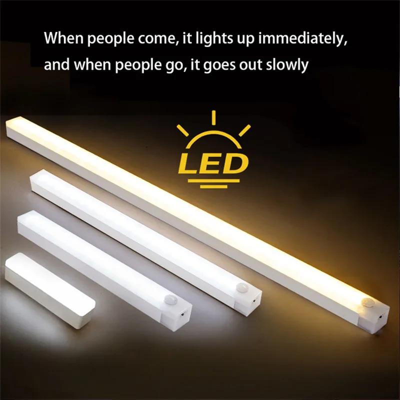 Motion Sensor Light Wireless LED Night Light Bedroom Night Lamp Room Decor Kitchen Closet Aisle Light Detector Cabinet Staircase