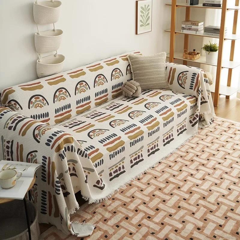 All-inclusive Sofa Cover Sofa Towel Blanket Chenille Cloth Nordic Style Sofa Blanket Universal Sofa Cushion Multiple Sizes