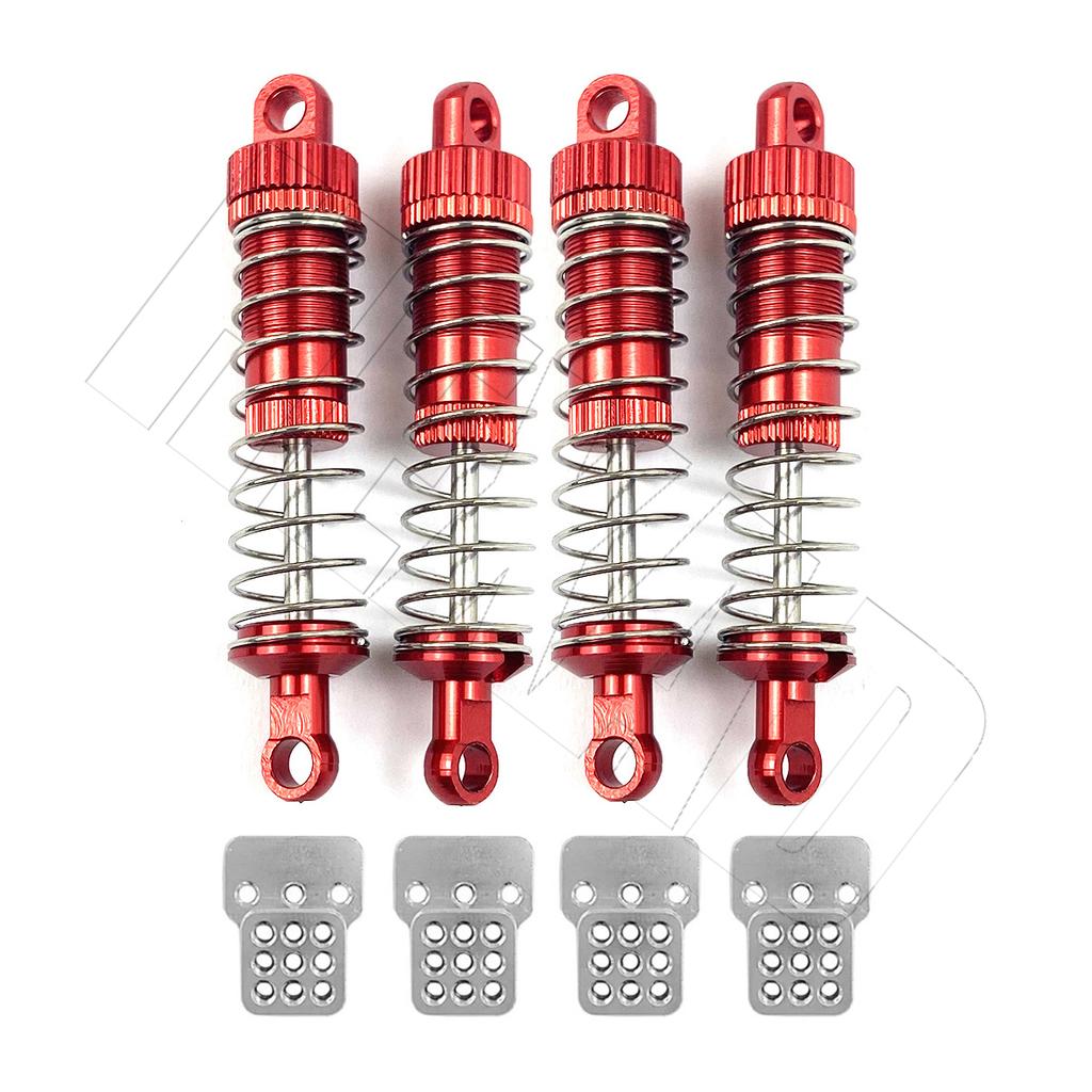 4Pcs Metal Hydraulic Shock Absorber Oil Damper for WPL C14 C24 C34 C44 MN Model D90 D91 99 99S Hs 18311 18312 RC Car