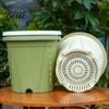 Durable Balcony Herb Planters Resin Flowerpot with Drainage Holes And Saucer Breathable Plant Pot for Indoor Outdoor High Efficiency Nutrient