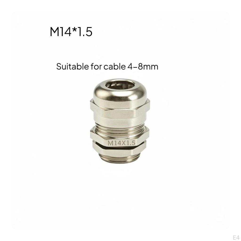 Brass Cord Grip Stainless Steel Strain Relief Wire Seal Fitting for Workbench, Machine