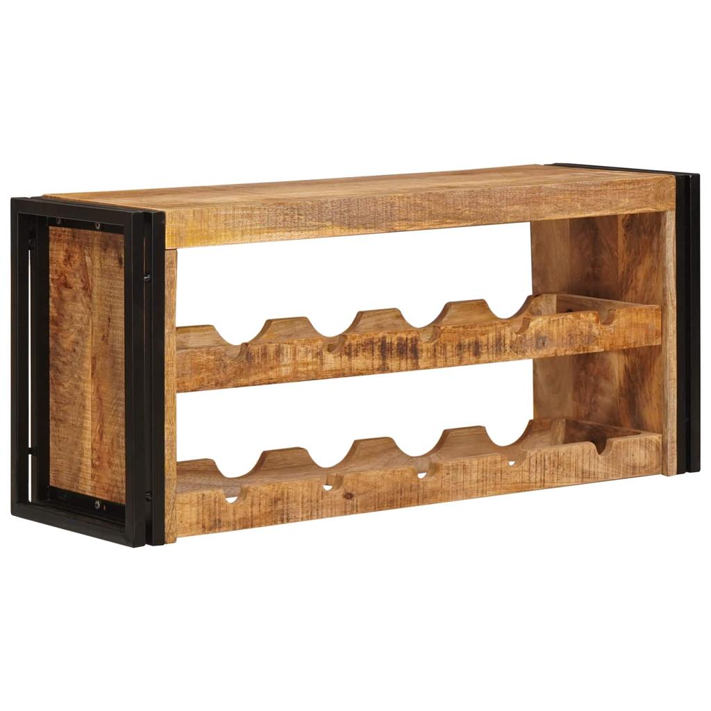 Wine Rack Brown 100 x 45 x 33 cm Solid Thick Mango Wood