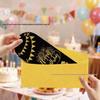 New Black Gold Series Birthday Card: High-End Foldable Handwritten Greeting for Gifts