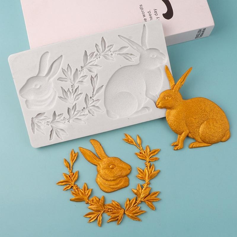 Chocolate Moulds Rabbit Lace Shaped Baking Molds Fondant Moulds Cake Molds Silicone Material Gift for DIY Baking Lover