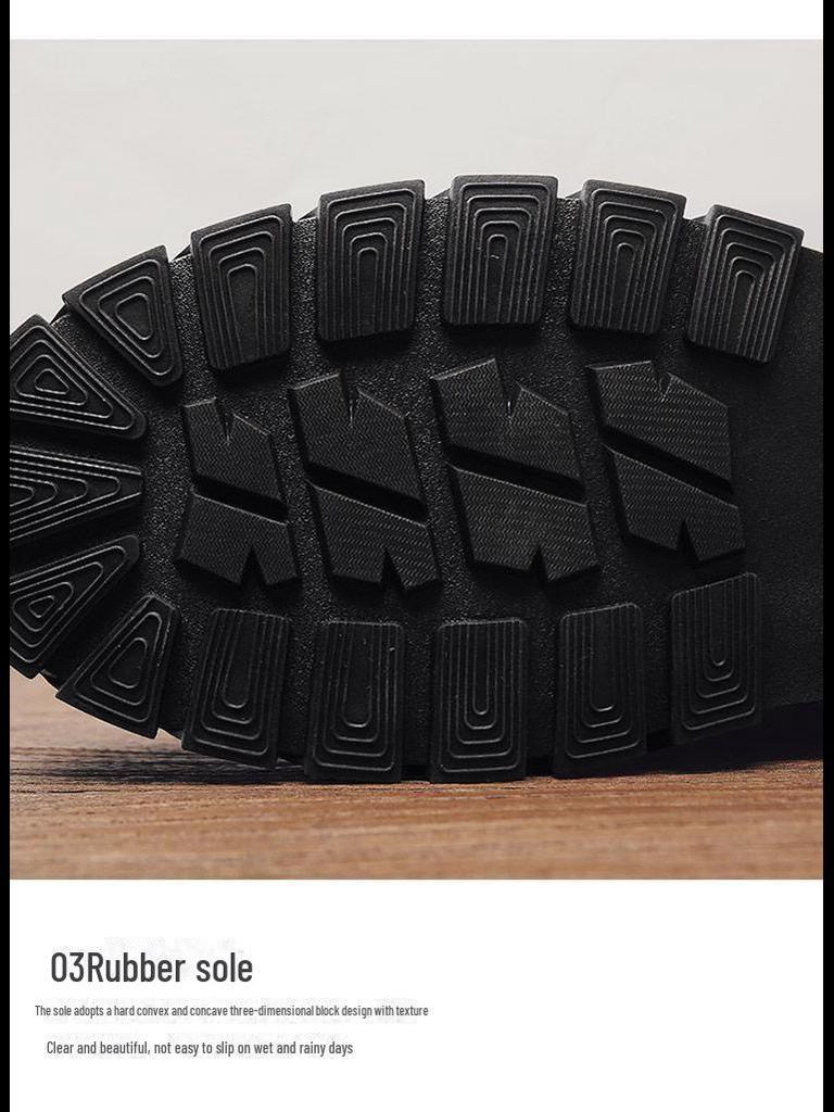 Pánské boty Martin 2024: Kožené pracovní boty ve stylu mid-top British pro zimu