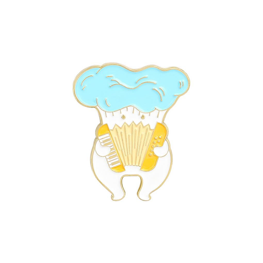 5pcs Brooch Cartoon Mushrooms Mini Badge Patches Self-Assembly Elegant Accessory Clothing Jewelry Ornaments Lovely