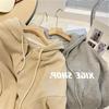 Women's Waffle Knit Hooded Zipper Cardigan - New Loose Slim Design for Autumn/Winter