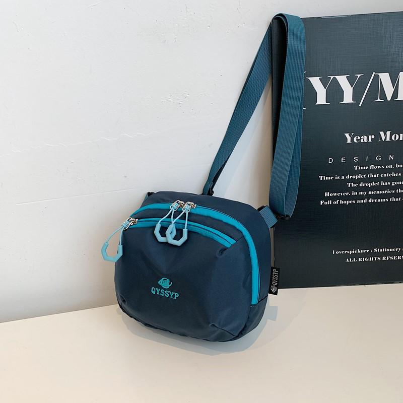 

Спортивная повседневная мини-сумка кроссбоди 2025 года с цветными блоками - Водостойкая ткань Оксфорд синий