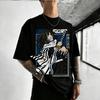 Unisex Pure Cotton T-shirt Demon Slayer Kochou Shinobu Harajuku Anime Print 2026 Summer Plus Size Loose Family Short Sleeved Top