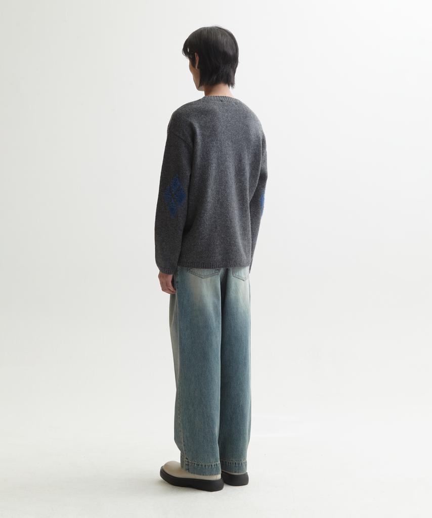 NONBLANK Argyle Pattern Knit_Tailor Grey