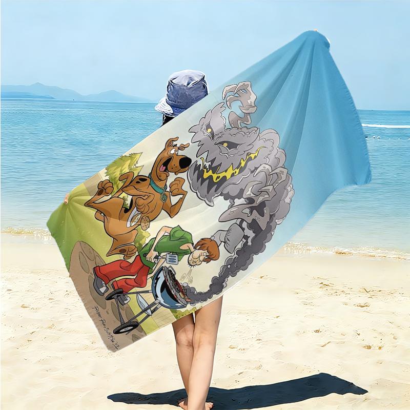 1Pc Scoobydoo Mystery Solvers Beach Towel Microfiber Beach Towel Thin Absorbent For Beach Swimming Yoga Bath Sports 0917154