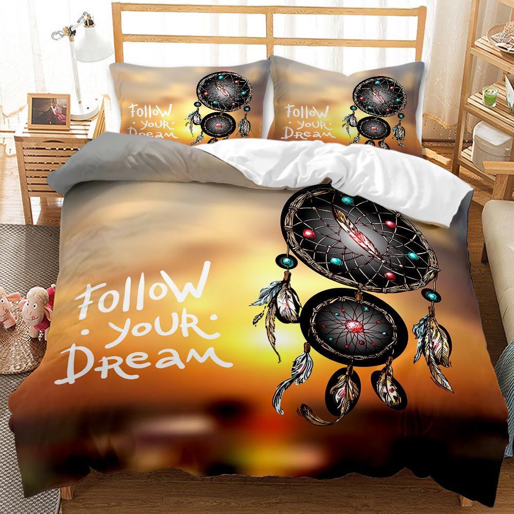 eBay Three-piece Set 3d Digital Printing Dream Catcher Element Quilt Cover Pillowcase