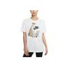 Nike Tierlogo Cartoon-Druck Sport-T-Shirt Damen Oberteile Weiß DD1486-100