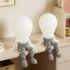 1Pc Luminous Effect Light Bulb Villain 3D Printing Ornament, Car Desktop Mini Decoration