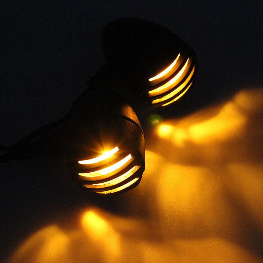 Retro Modified Turn Signal Light for Harley Motocycle Metal Shell Yellow Light 12V Tail Lights Universal LED Turn Signal Lamp