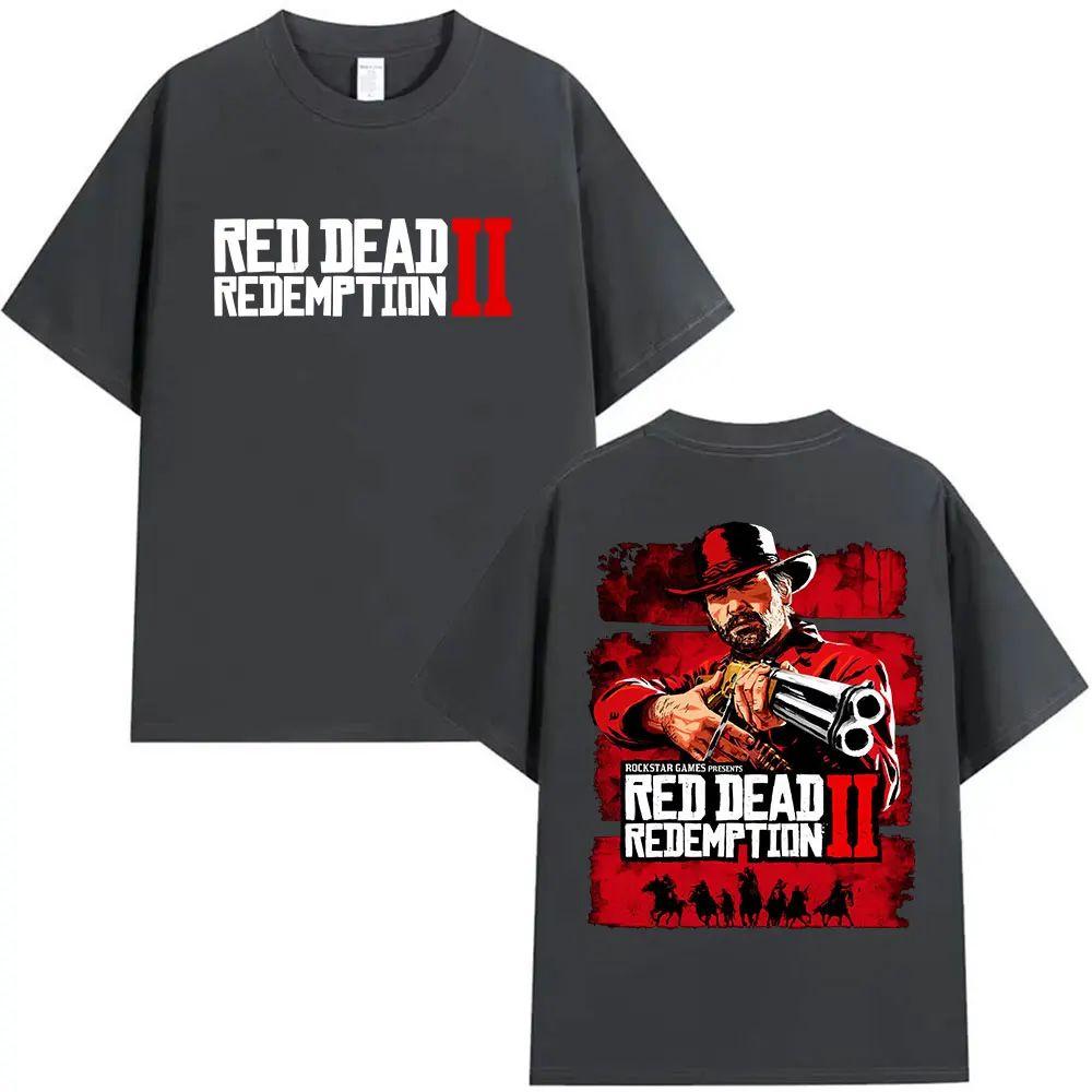 Y2k Vintage Clothing Red Dead Redemption 2 Game Graphic T Shirts High Quality Summer Tshirt Retro ONeck Cotton Tshirt Unisex