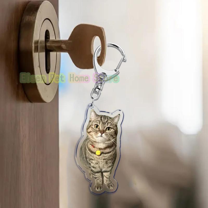 Funny Cat Key Chain Keychains Ring for Accessories Bag Pendant Keyring Jewelry Cute Animal Pet Llaveros Friends Gifts Cool Cats