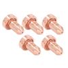5Pcs Plasma Cutting Torch Nozzle Tip Thickened Brass Plasma Cutter Nozzle Tip for SL60 SL100
