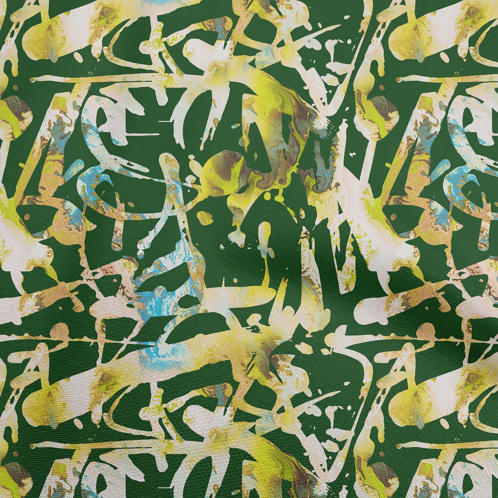 

oneOone Cotton Flex Brown Fabric Abstract Dress Material Тканина Тканина з принтом у дворі 40 дюймів 42 Inch Wide - Viscose Chiffon темно-зелений колір