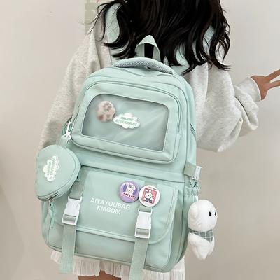 School Bag Female College Student College Style Cute Girl Backpack Large Capacity Leisure Middle School Student Travel Computer Backpack