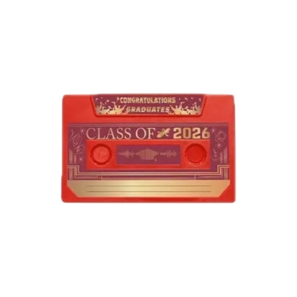

Cassette Tape Style Retro Cassette Card Audio Message Voice Greeting Card High Graduation червоний